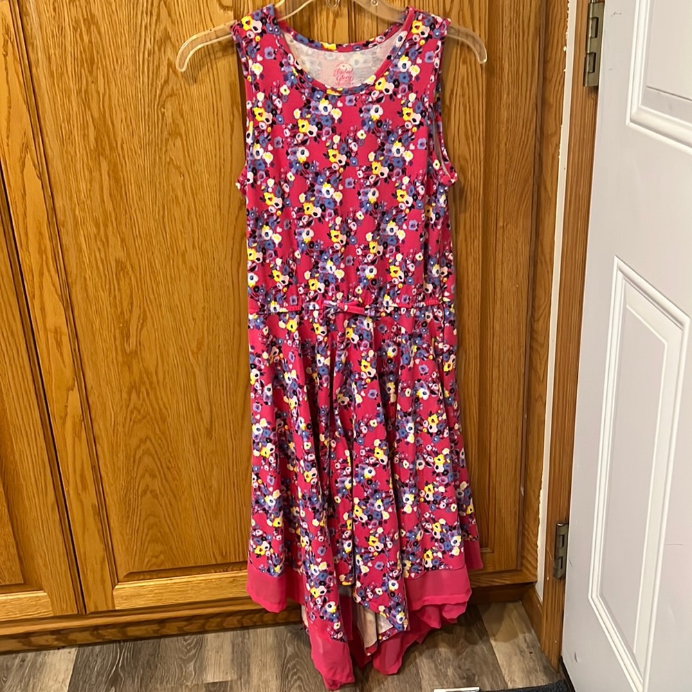 This is a long floral dress